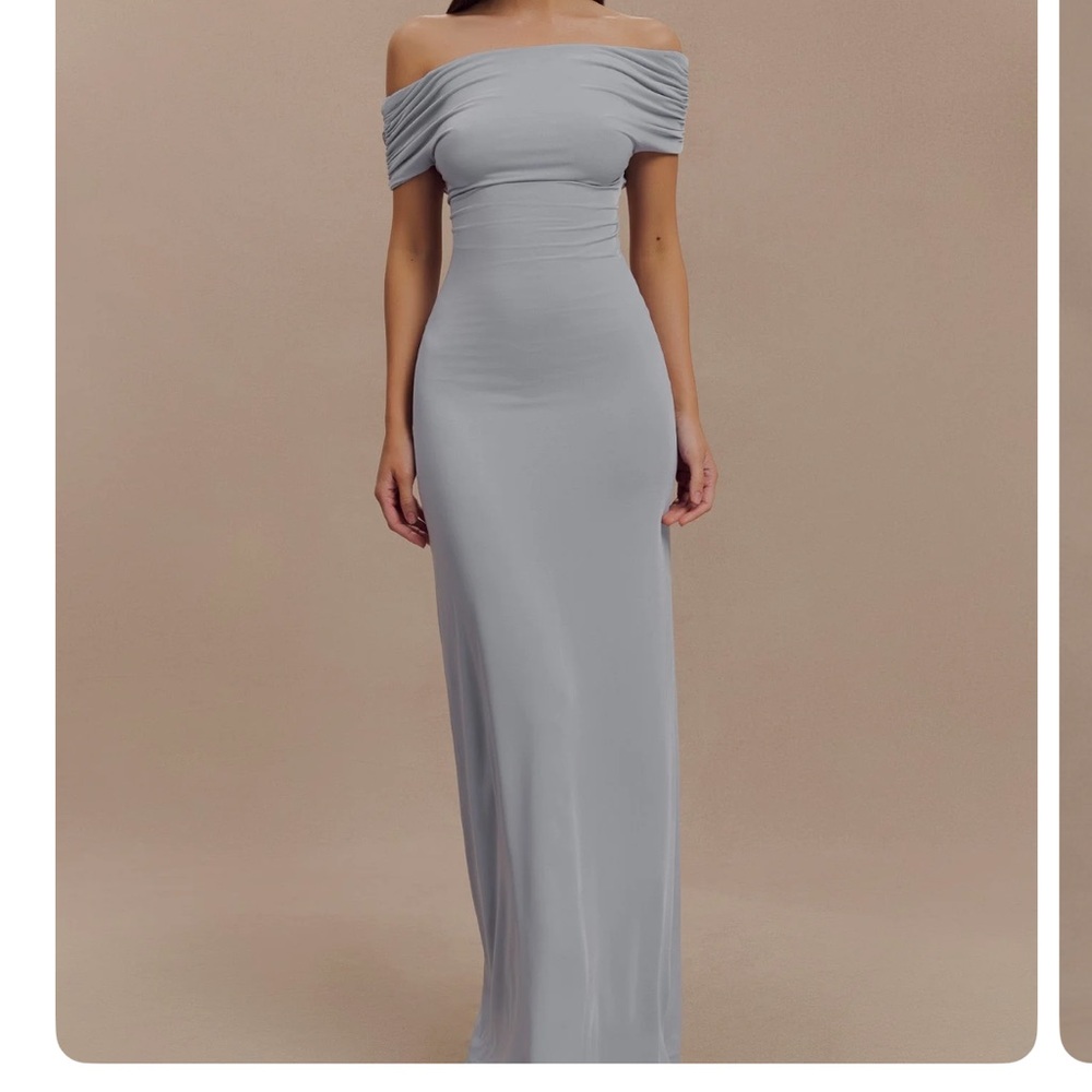 Meshki Off-Shoulder Maxi Dress in Light Blue